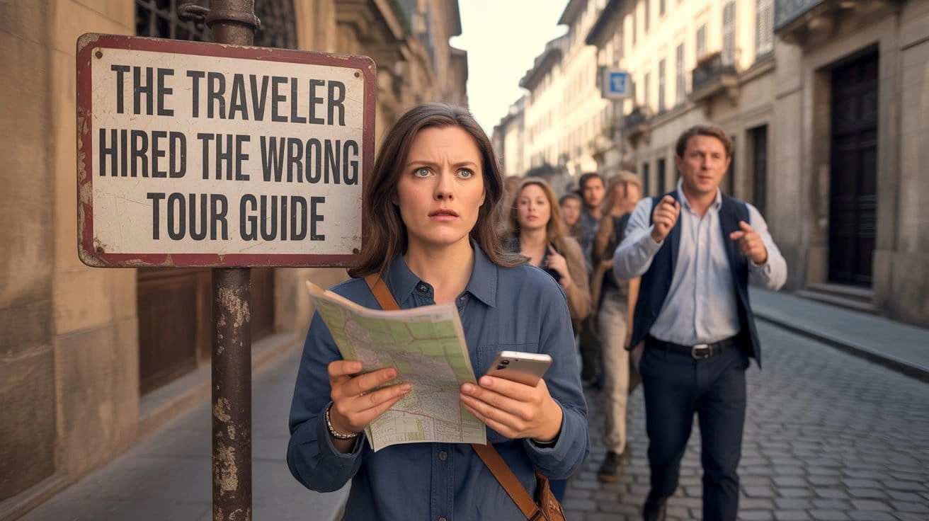 the traveler hired the wrong tour guide